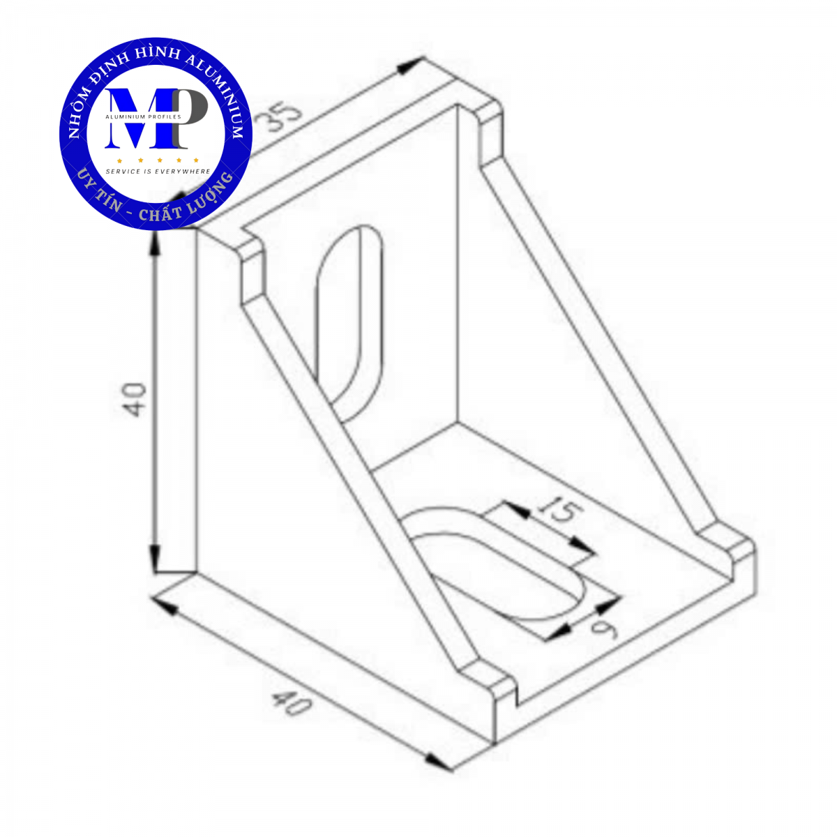 Ke góc nhôm định hình 4040